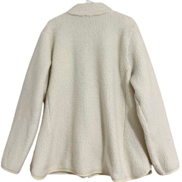 Talbots Women’s Plus Cream White Fluffy Fall Winter Casual Jacket Sz-XXXL - Picture 6 of 6